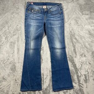 True Religion Joey Bootcut‎ Jeans Women Size 27(30) Medium Wash Made in USA
